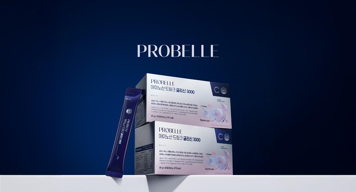 PROBELLE Amino Acid Drink Glycine 3000 — collagen booster sticks and box